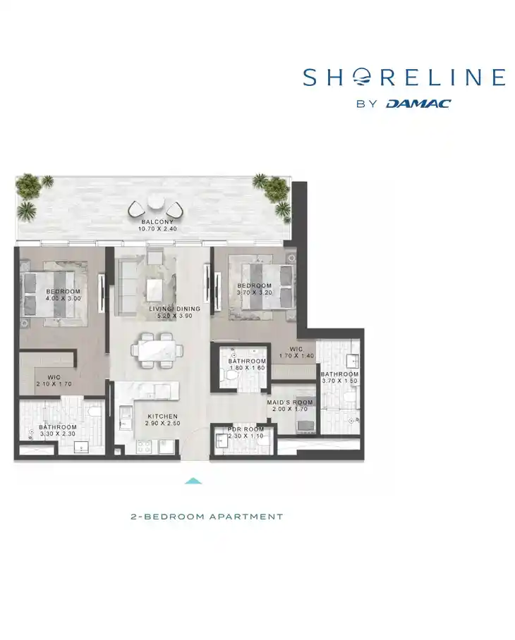 2 Bedroom to Unit - C2