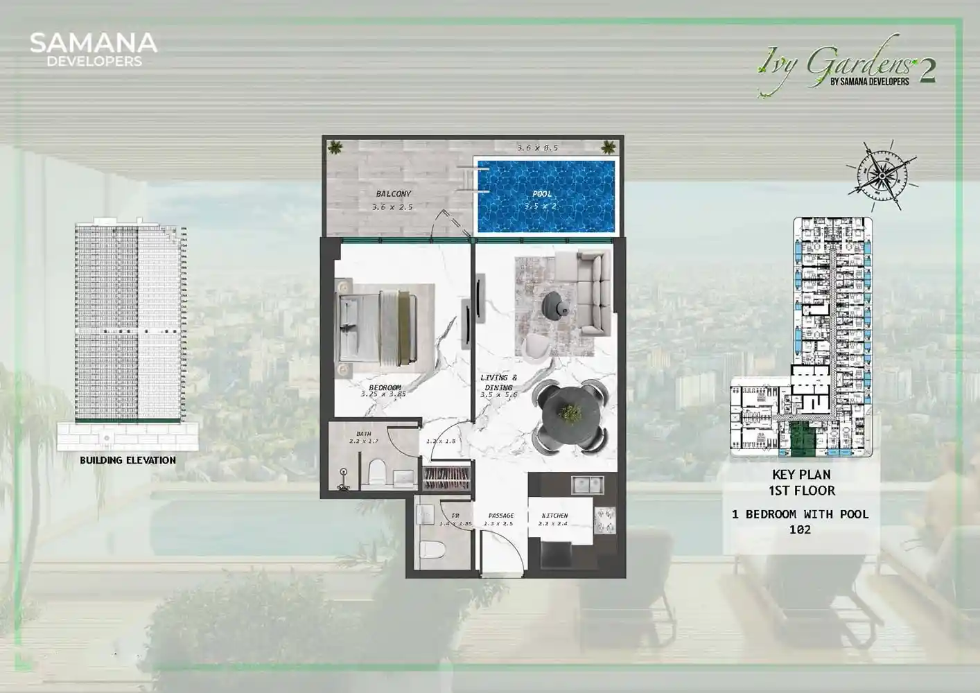 Floor - 11 - 21 - 31, T - 04 to Key Plan - 3316