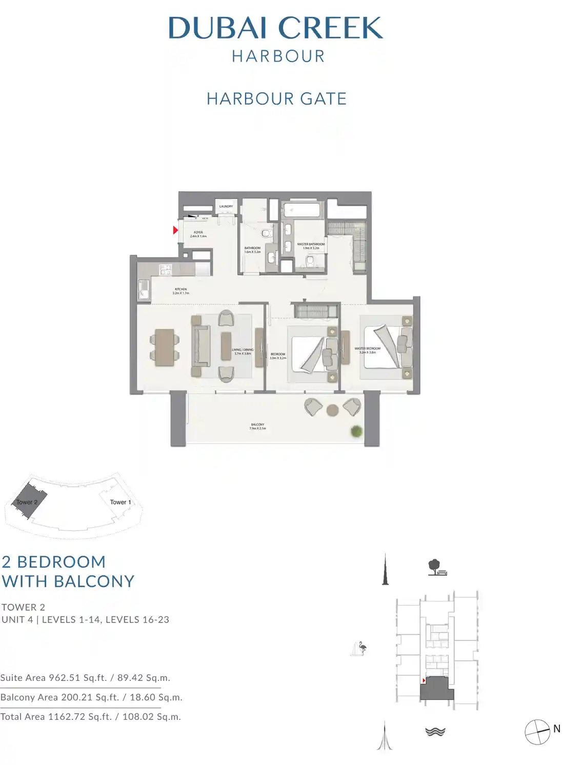 2 Bedroom With Balcony