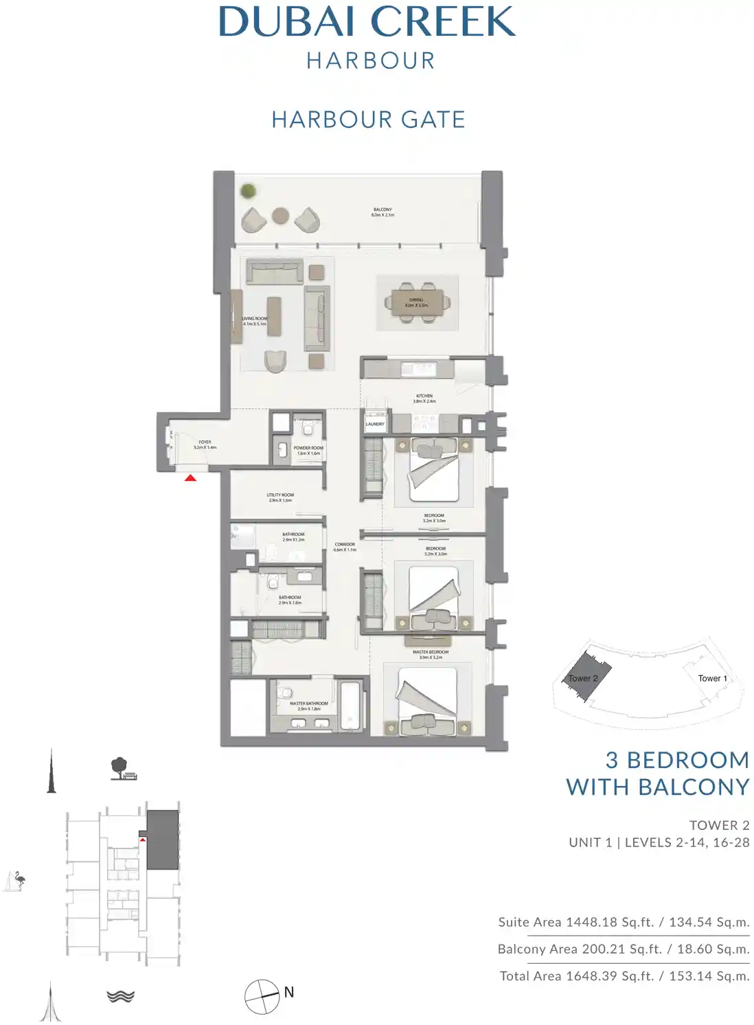 3 Bedroom With Balcony